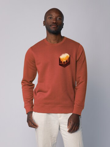 Sweat-shirt Watapparel en marron : devant