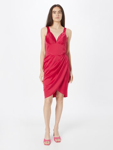 Chi Chi London Kleid in Pink: Vorderseite