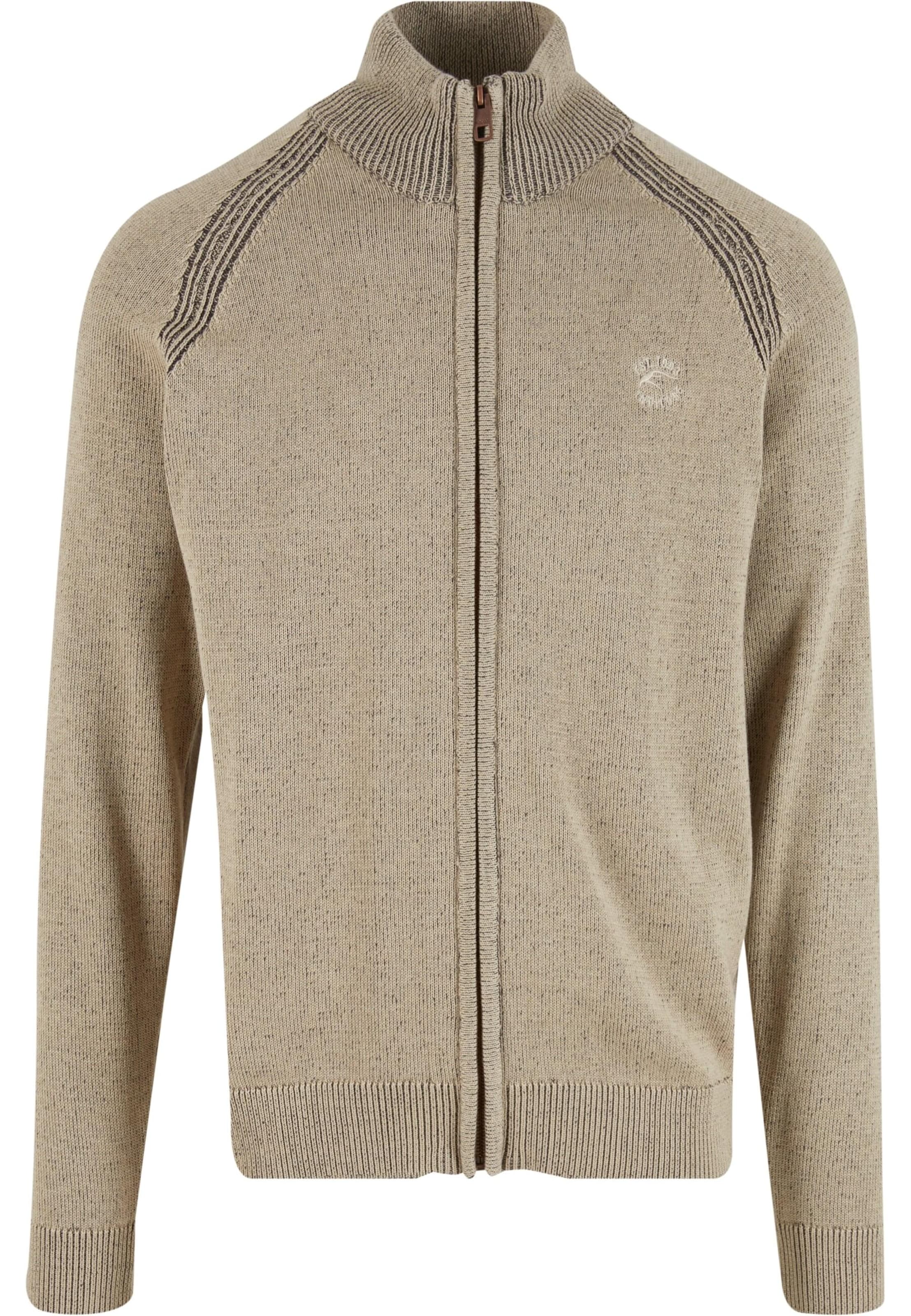 INDICODE JEANS Kardigan 'Fun' – šedá: přední strana