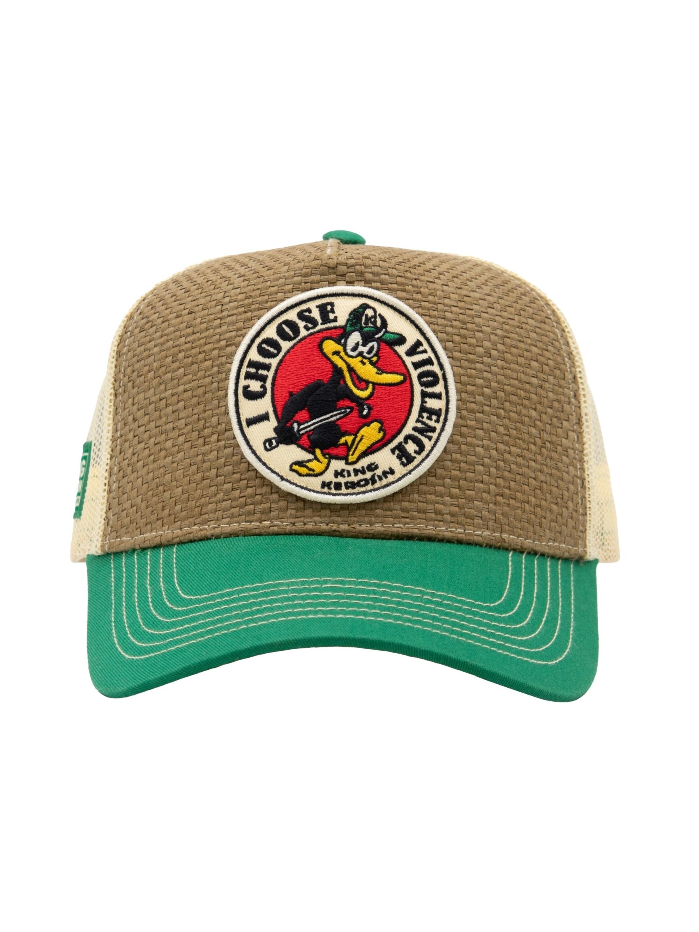 King Kerosin Cap 'I Choose Violence' in Brown