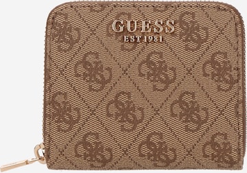Porte-monnaies 'LAUREL II SLG SMALL ZIP AROUND' GUESS en beige : devant