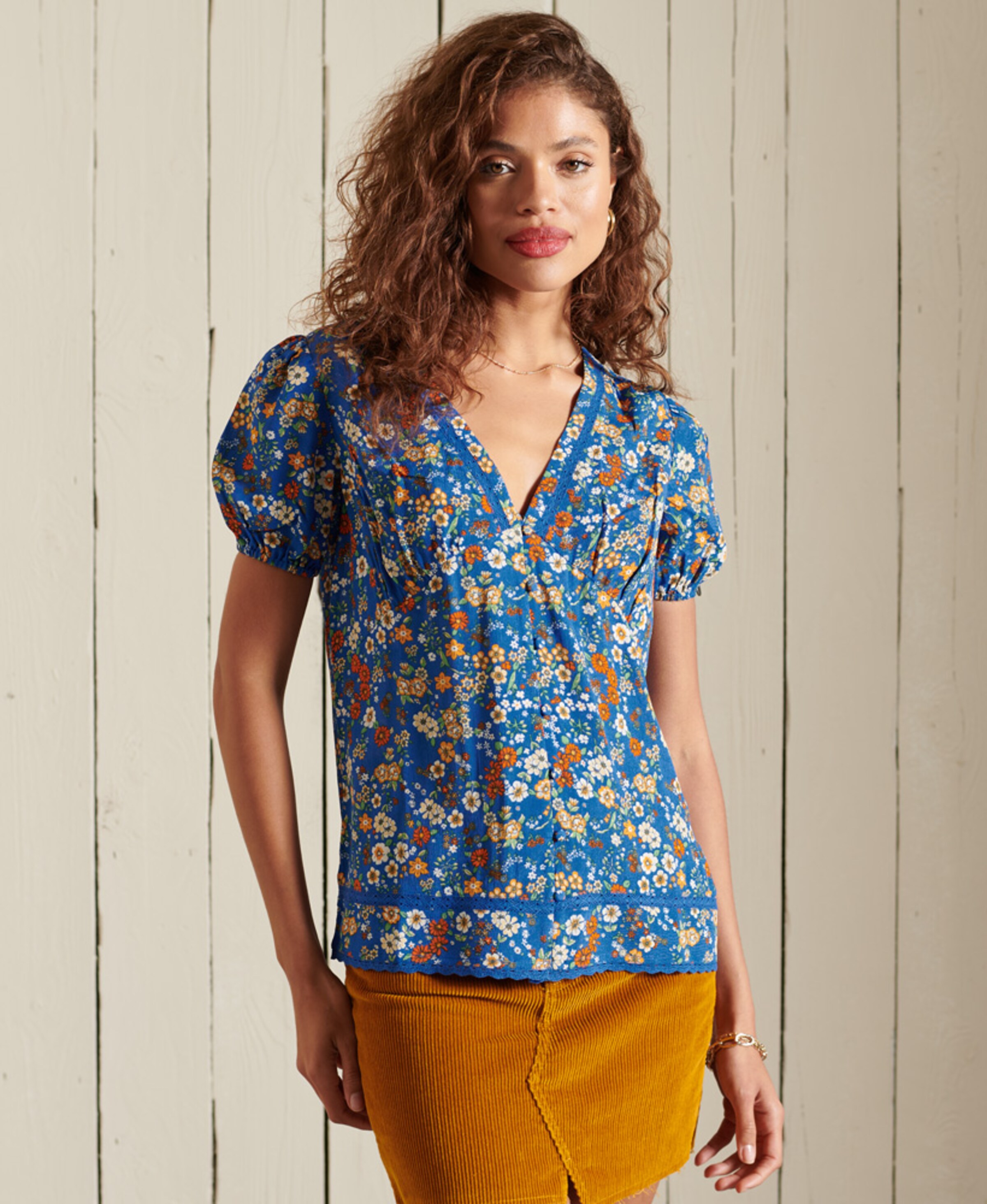 Frauen Blusen & Tuniken Superdry Bluse in Kobaltblau - IA92971 Frauen Blusen & Tuniken Superdry Bluse in Kobaltblau - IA92971