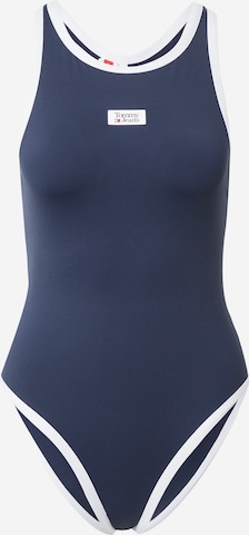 Tommy Jeans Bralette Swimsuit in Blue: front