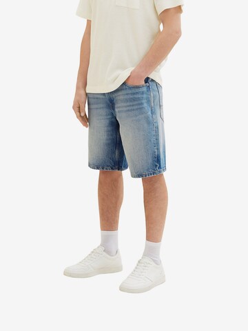 TOM TAILOR DENIM Regular Shorts in Blau: predná strana