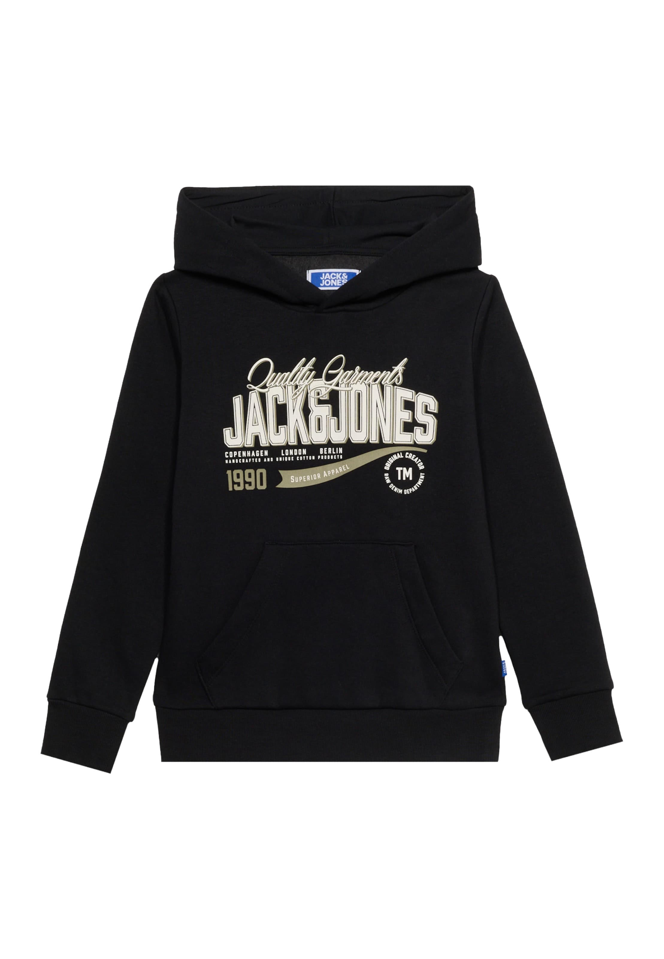 Jack & Jones Junior Sweatshirt in Zwart: voorkant