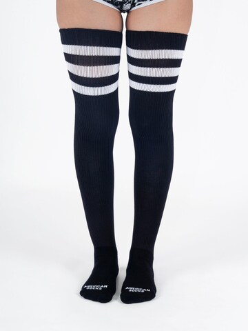 American Socks Overknee socks 'Back In Black' in Black