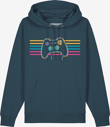 Felpa ' Retro Joystick ' di Watapparel in blu: frontale