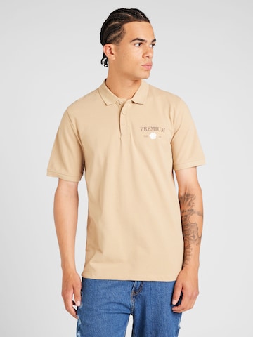 smėlio JACK & JONES Marškinėliai 'JPRBLAALFIE': priekis