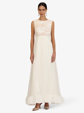 Kraimod - Vestido de noche en blanco: frente