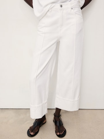MANGO Wide leg Jeans 'GALA' in White: front