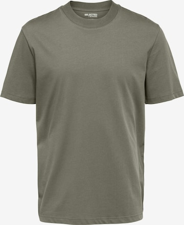 T-Shirt 'Colman' SELECTED HOMME en vert : devant