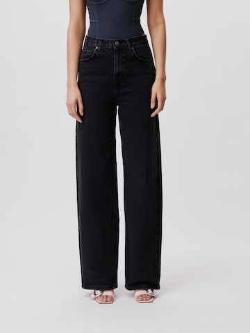 LeGer by Lena Gercke Wide leg Jeans 'Cleo' in Zwart: voorkant