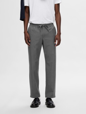 Regular Pantalon SELECTED en gris : devant