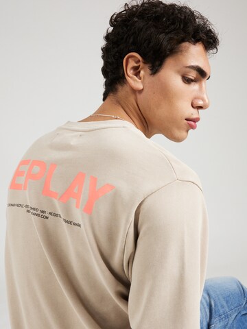 REPLAY Sweatshirt i beige