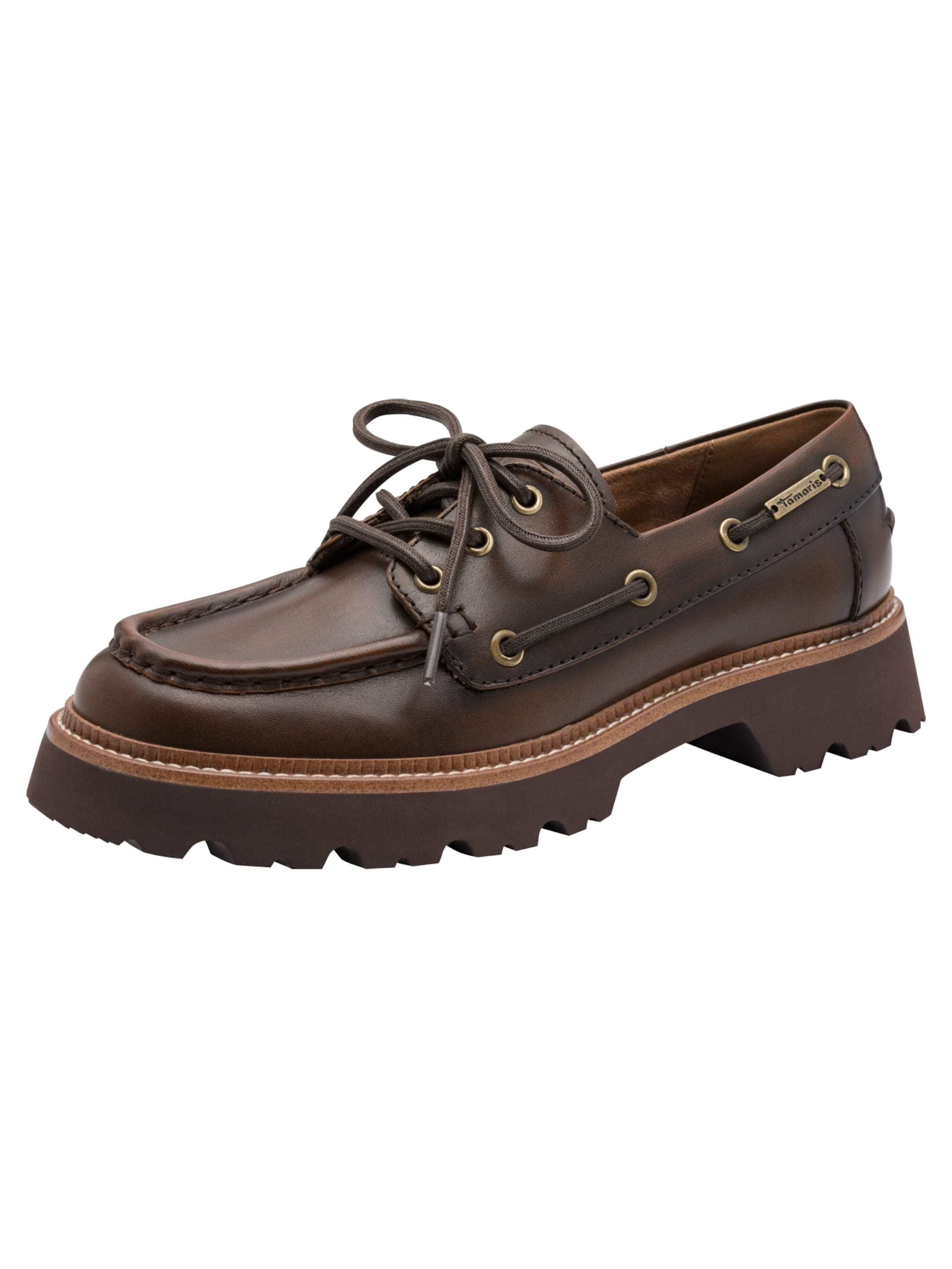 Mocassin Tamaris en marron : devant