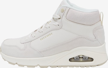 Sneaker alta 'UNO' di SKECHERS in bianco: frontale