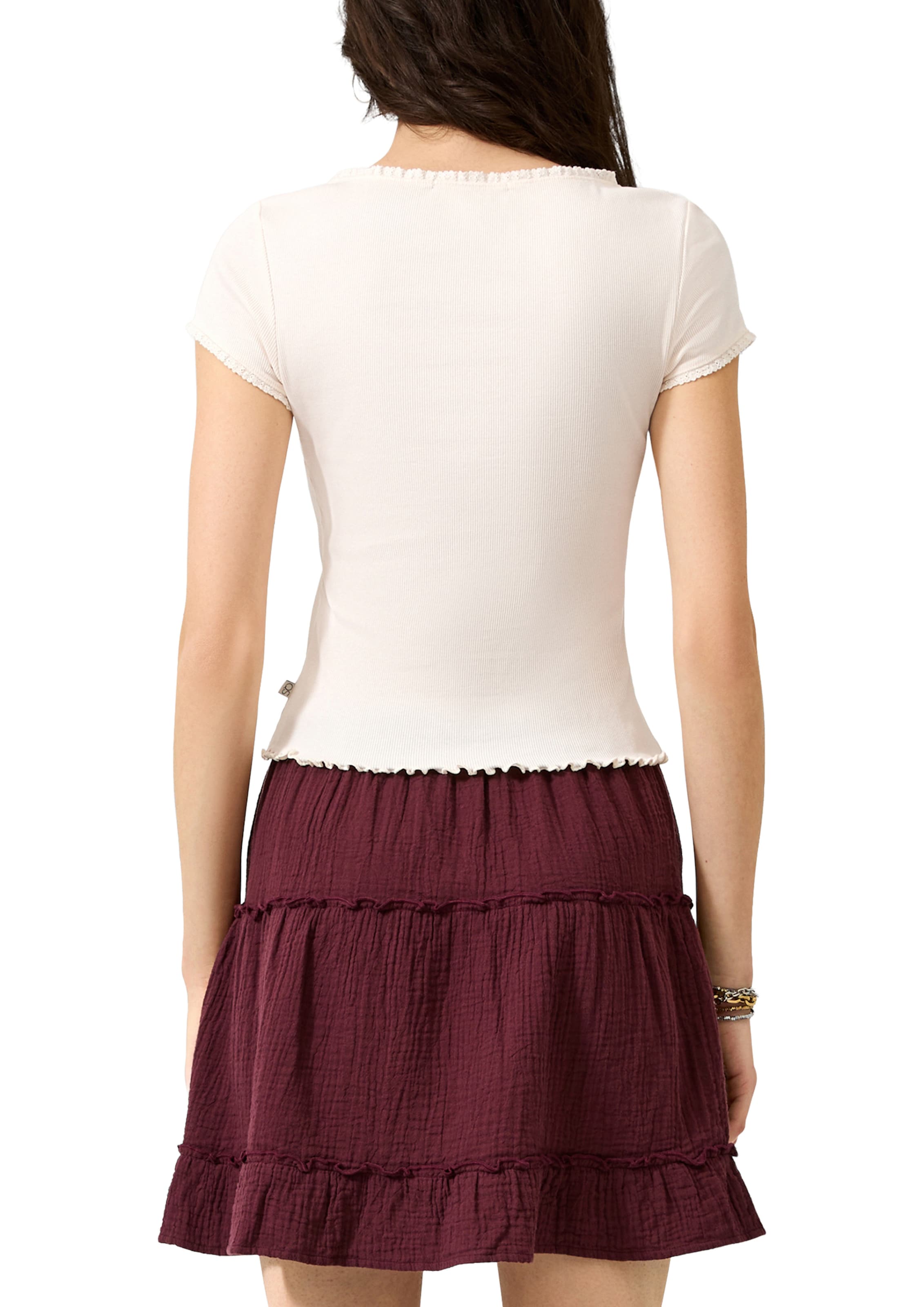 QS T-Shirt in Beige