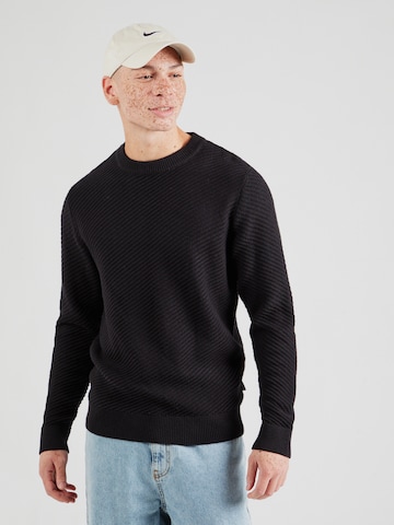 JACK & JONES Trui 'ALPHA' in Zwart: voorkant