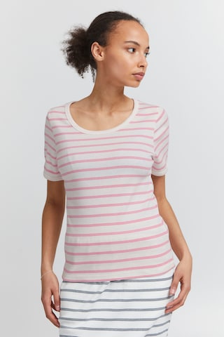 ICHI T-Shirt 'LOUISANY' in Pink: predná strana