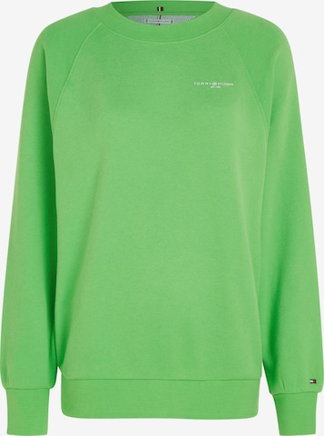 zaļš TOMMY HILFIGER Sportisks džemperis: no priekšpuses