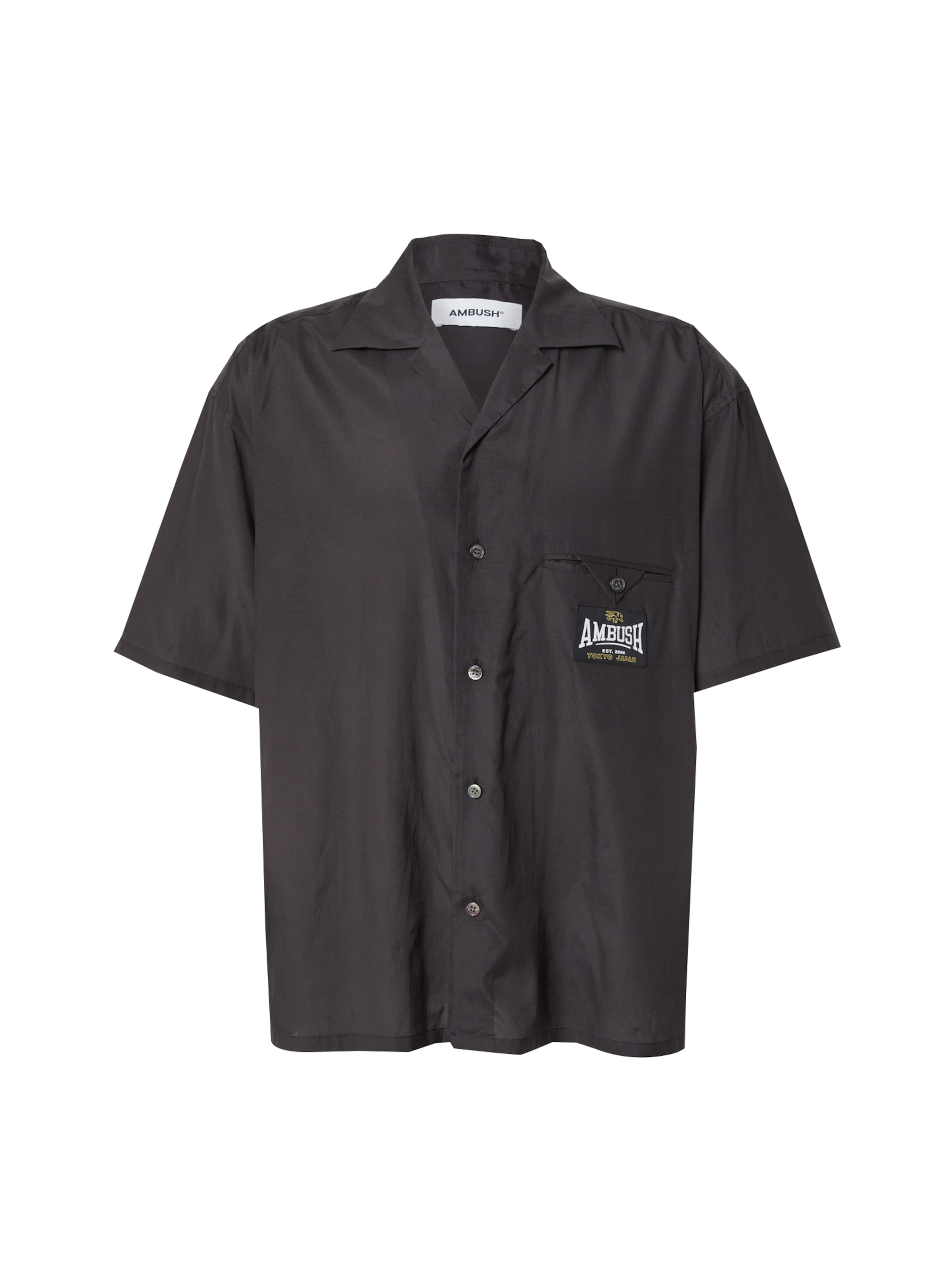 AMBUSH Comfort fit Button Up Shirt in Black: front