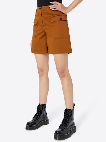 BOSS Black Wide Leg Shorts 'Tafaro' in Braun: predná strana