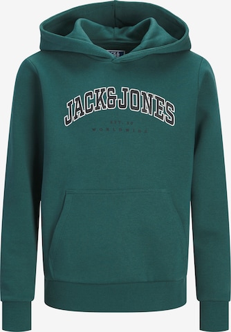 Jack & Jones Junior Sweatshirt 'JJECALEB' i grön: framsida