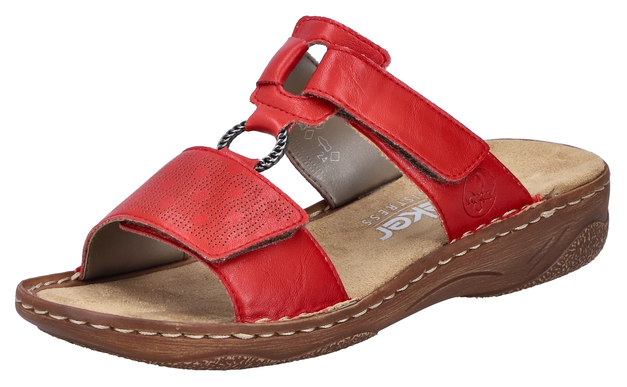 Mule Rieker en rouge : devant