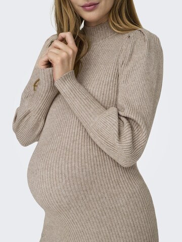 Only Maternity Gebreide jurk 'KATIA' in Beige