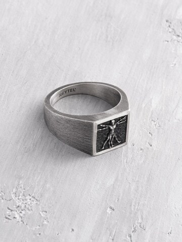 REYTEL Ring 'VITRUVIAN MAN' in Silber: Vorderseite