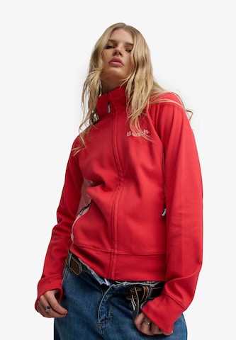 Superdry & Co Sweatvest 'Bench X Superdry & Co' in Rood: voorkant