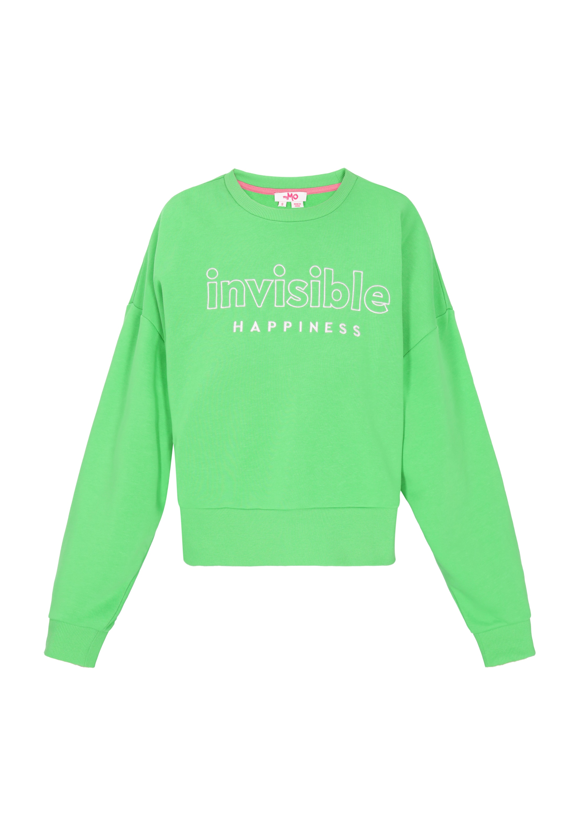 MYMO Sweatshirt 'Back To School' in Grün: Vorderseite