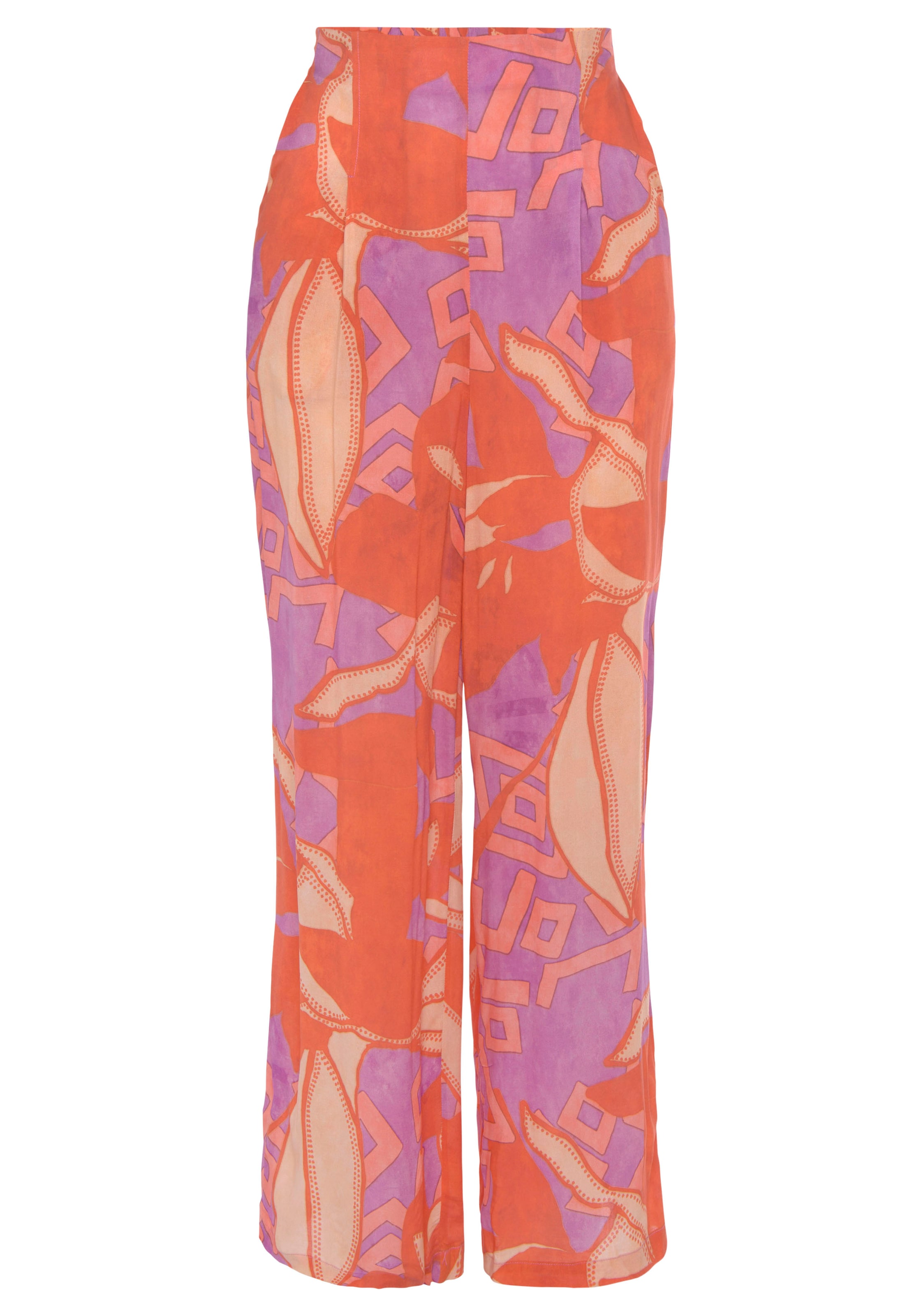 LASCANA Широкий Штаны в Лиловый: спереди