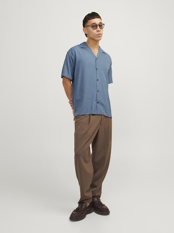 JACK & JONES Comfort Fit Hemd 'CAARON' in Blau