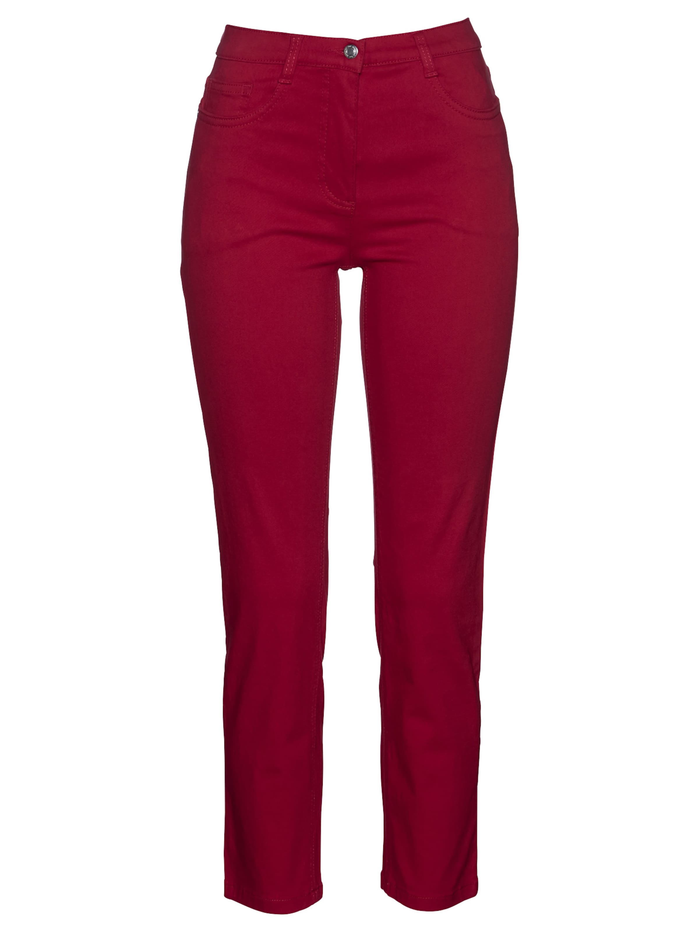 bonprix Slimfit Broek in Rood: voorkant
