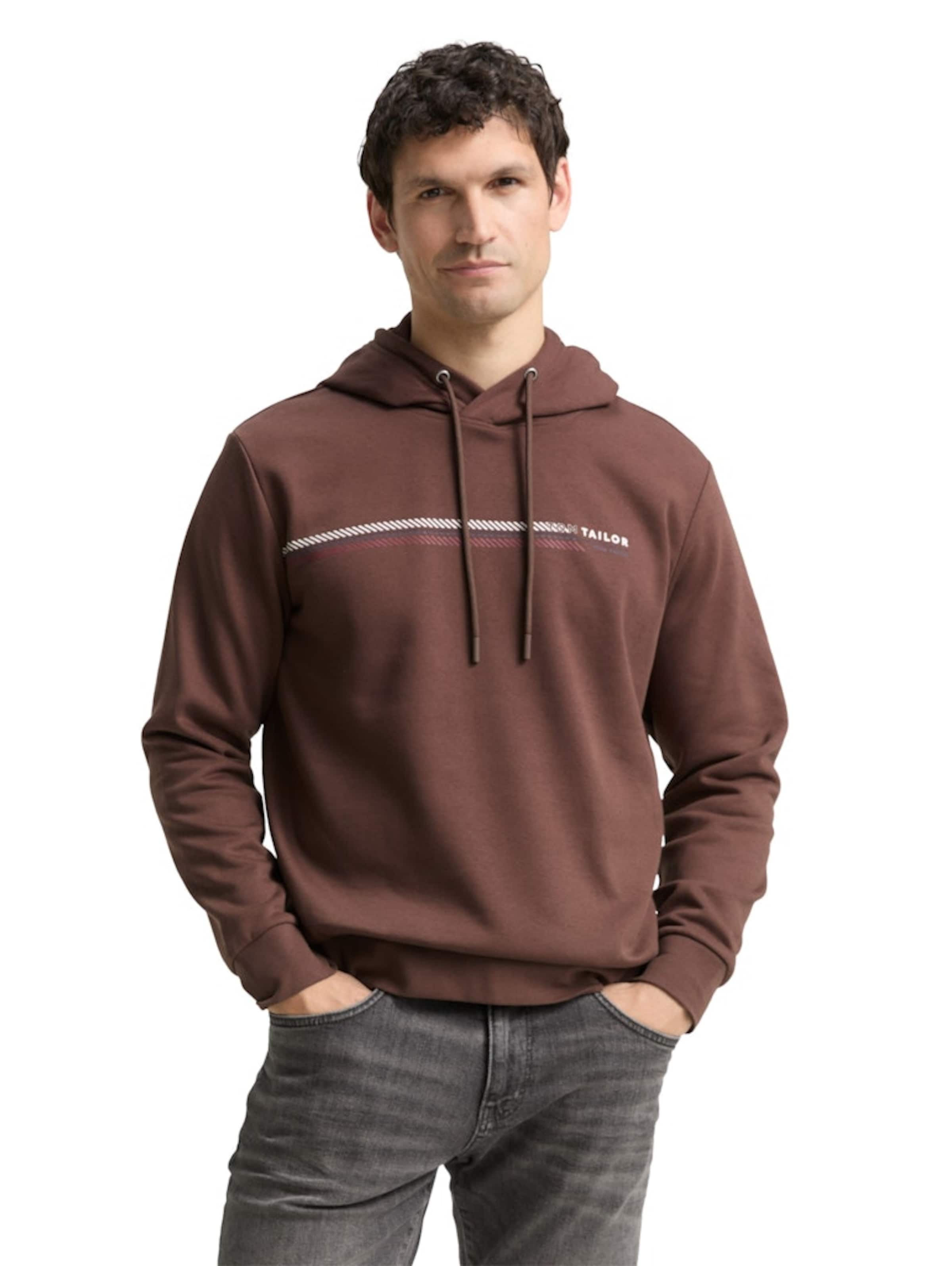 TOM TAILOR Sweatshirt in Brown: front