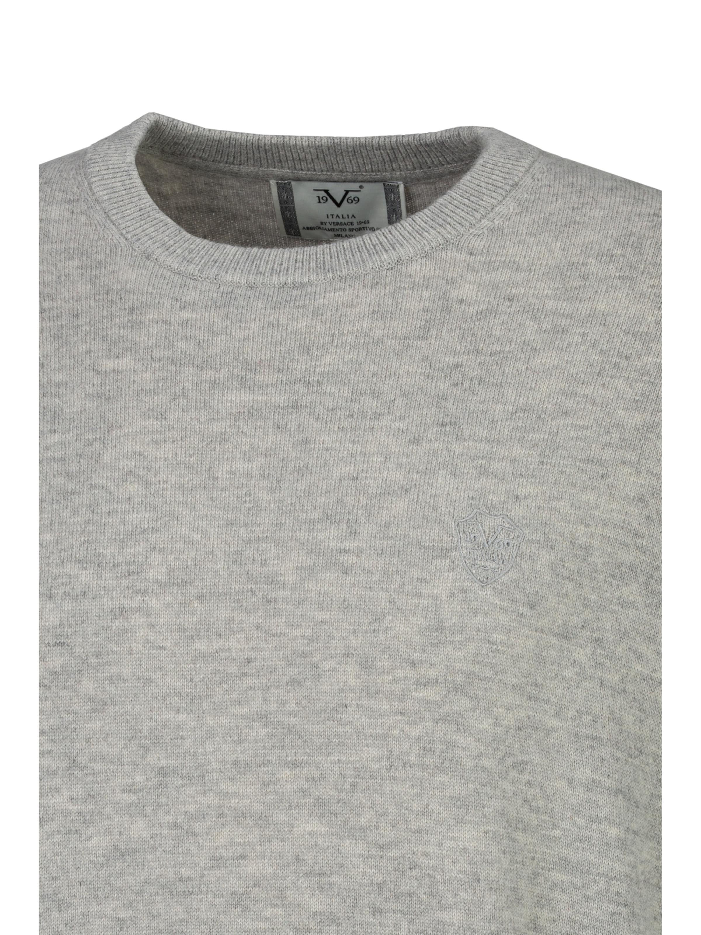 19V69 ITALIA Pullover 'Clint Embro' in Grau