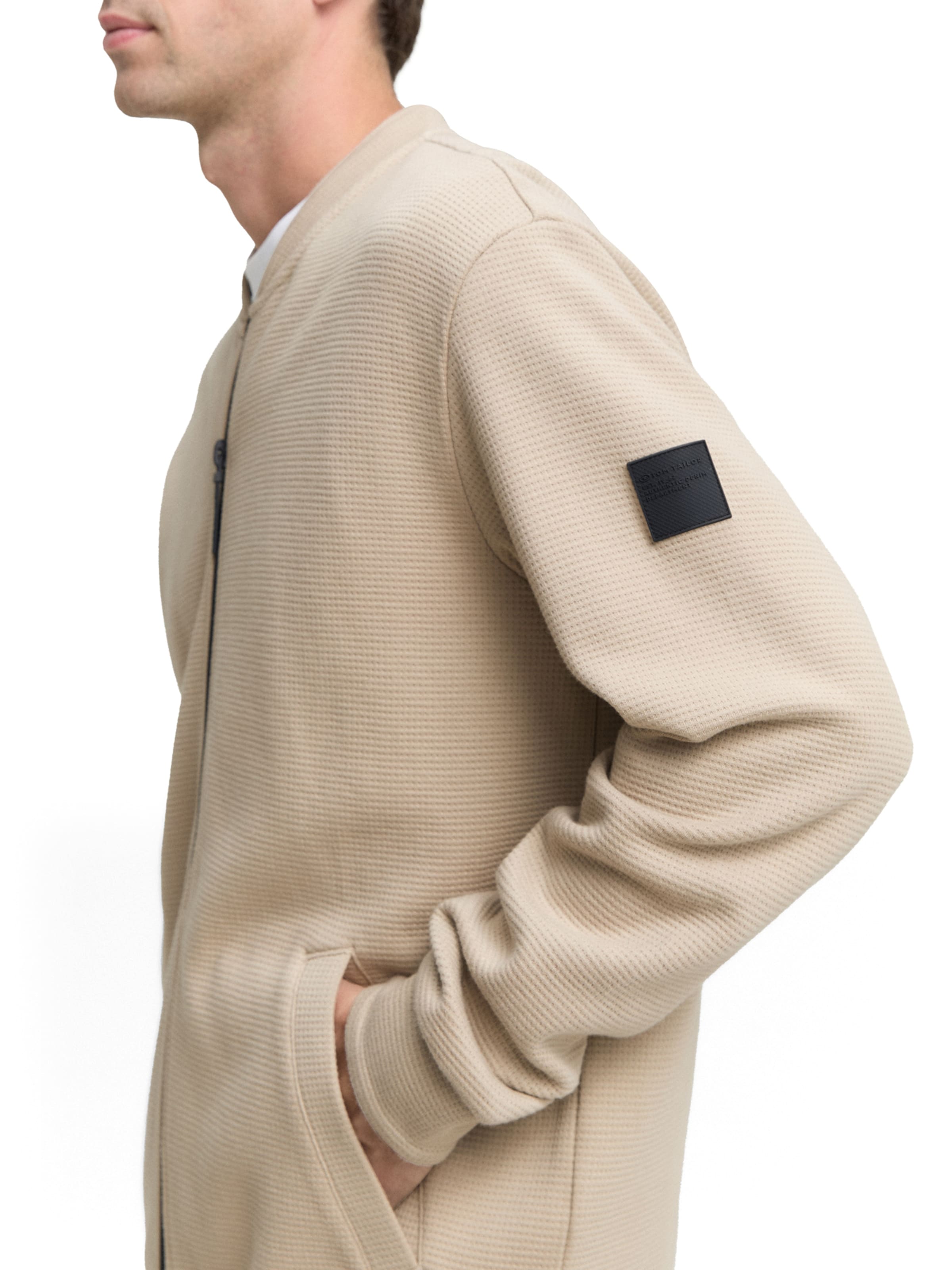 TOM TAILOR Sweatjacke in Braun