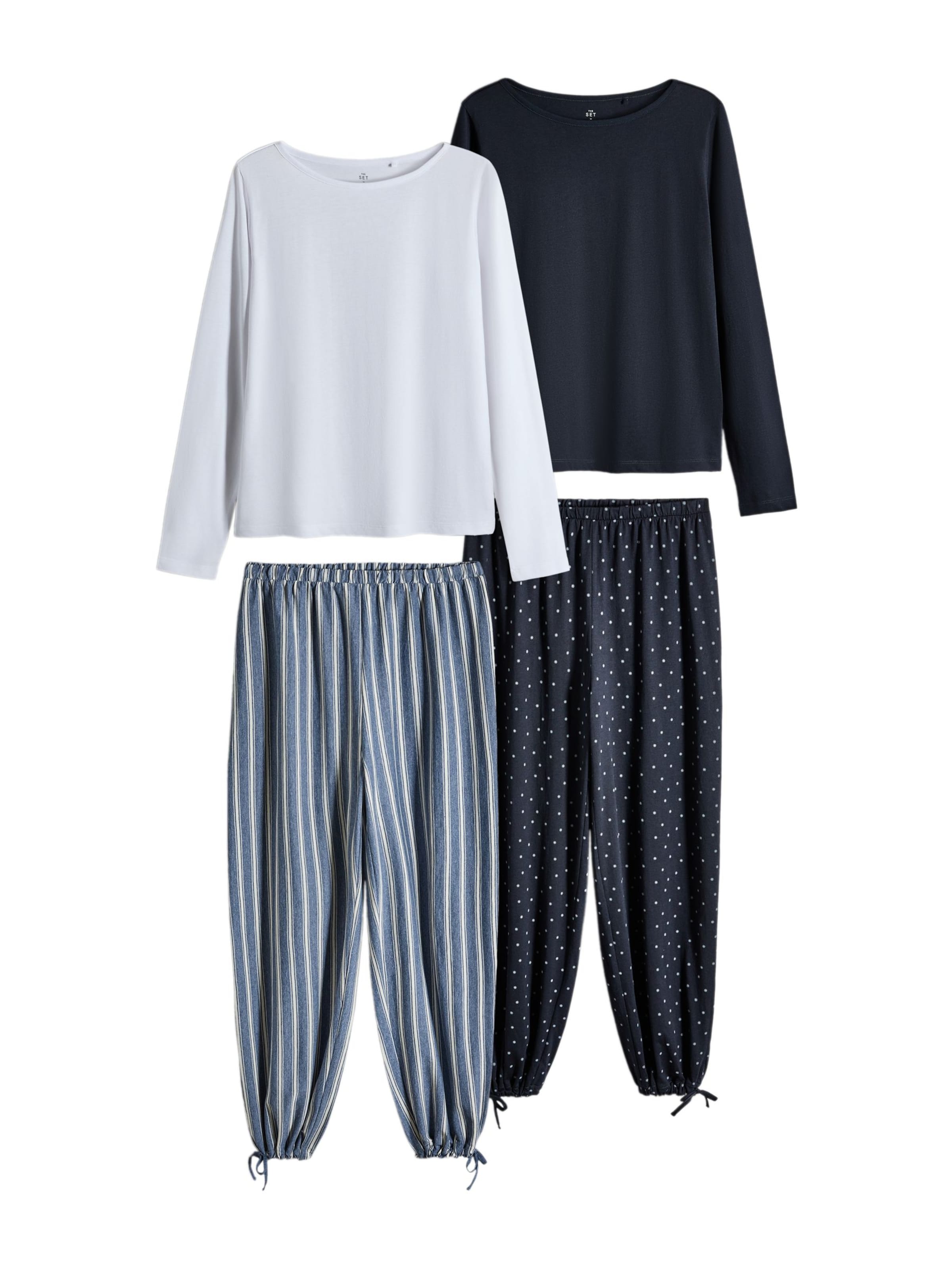The Set Pyjama 'Essentials' in Blau: Vorderseite