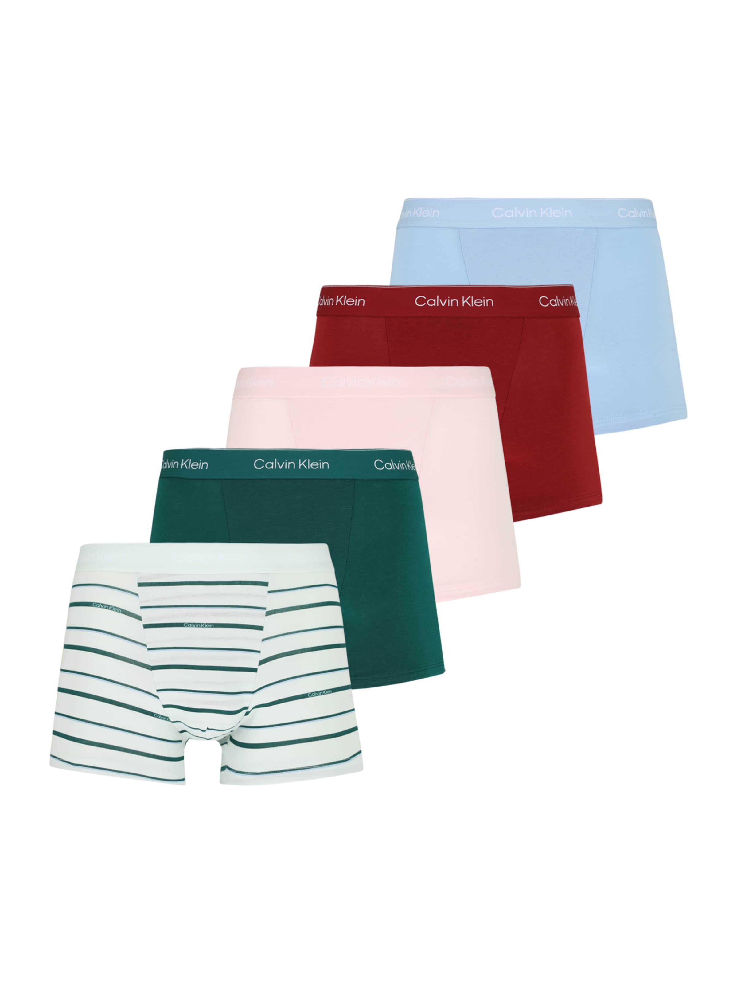 Calvin Klein Underwear Boxershorts in de kleur Lichtblauw / Smaragd / Rosé / Bloedrood / Wit, Productweergave