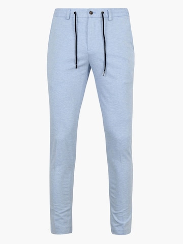 Suitable Slim fit Pleated Pants in Blue: front
