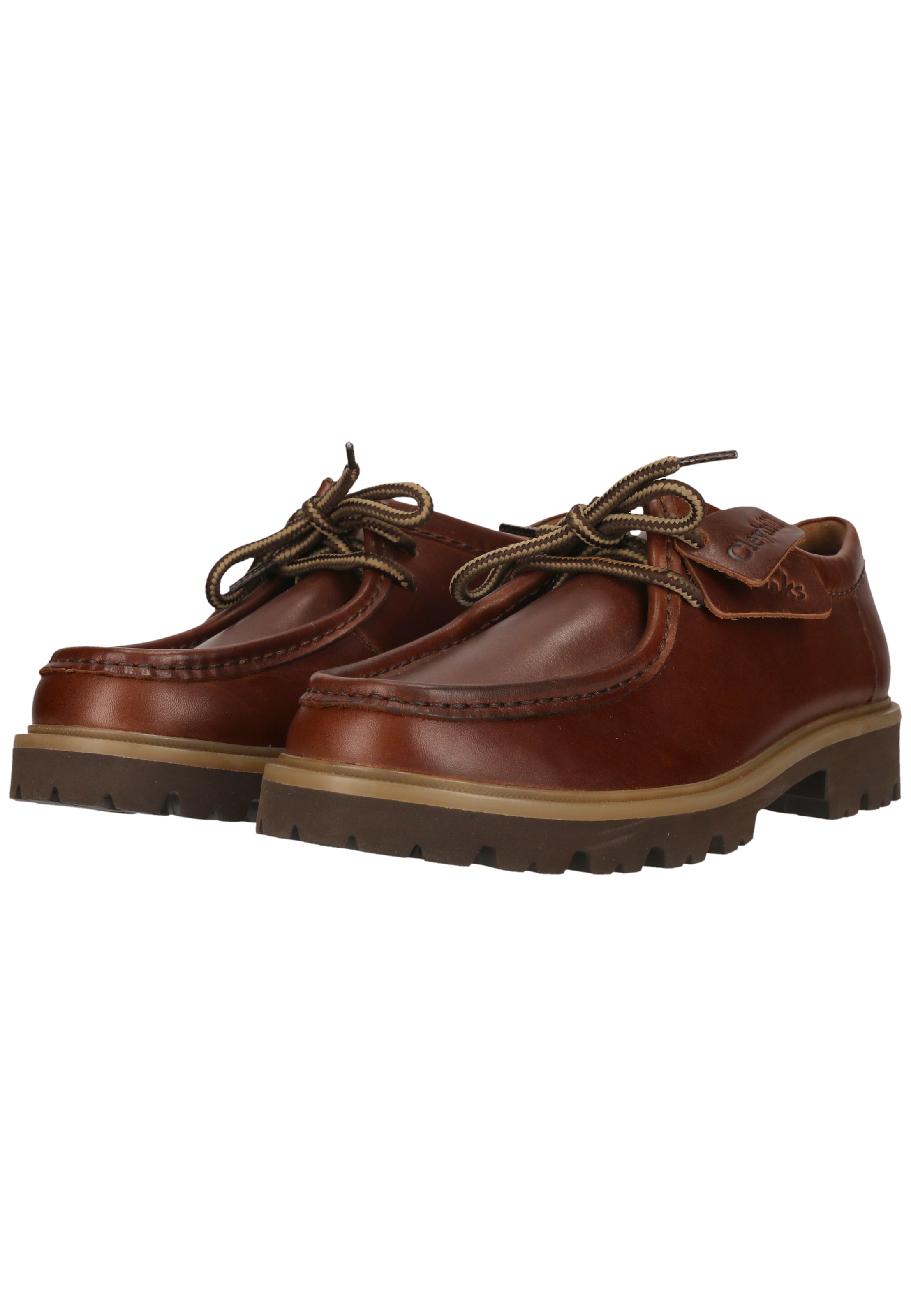 CLARKS Veterschoen 'Cleyhill Seam' in Bruin