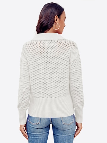 Imily Bela Pulover | bela barva: zadnja stran