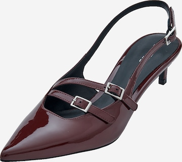 Décolleté sling 'Gilliane' di EDITED in rosso: frontale