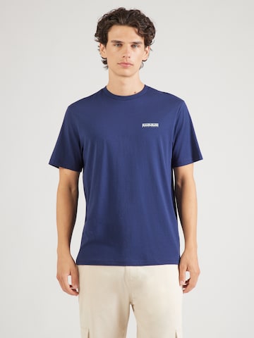 Tricou 'S-YOSE' de la NAPAPIJRI pe albastru