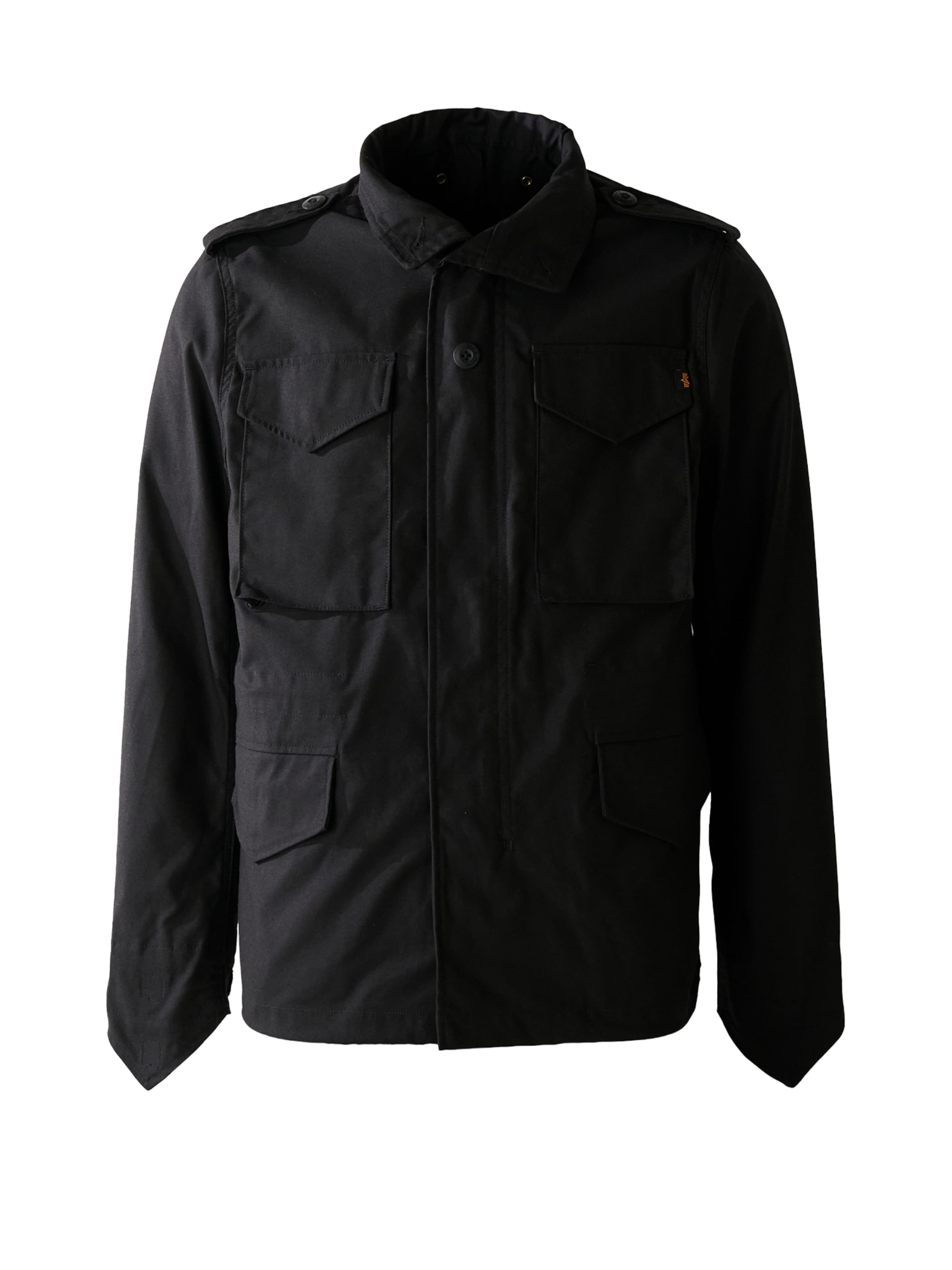 ALPHA INDUSTRIES Overgangsjakke i sort: forside