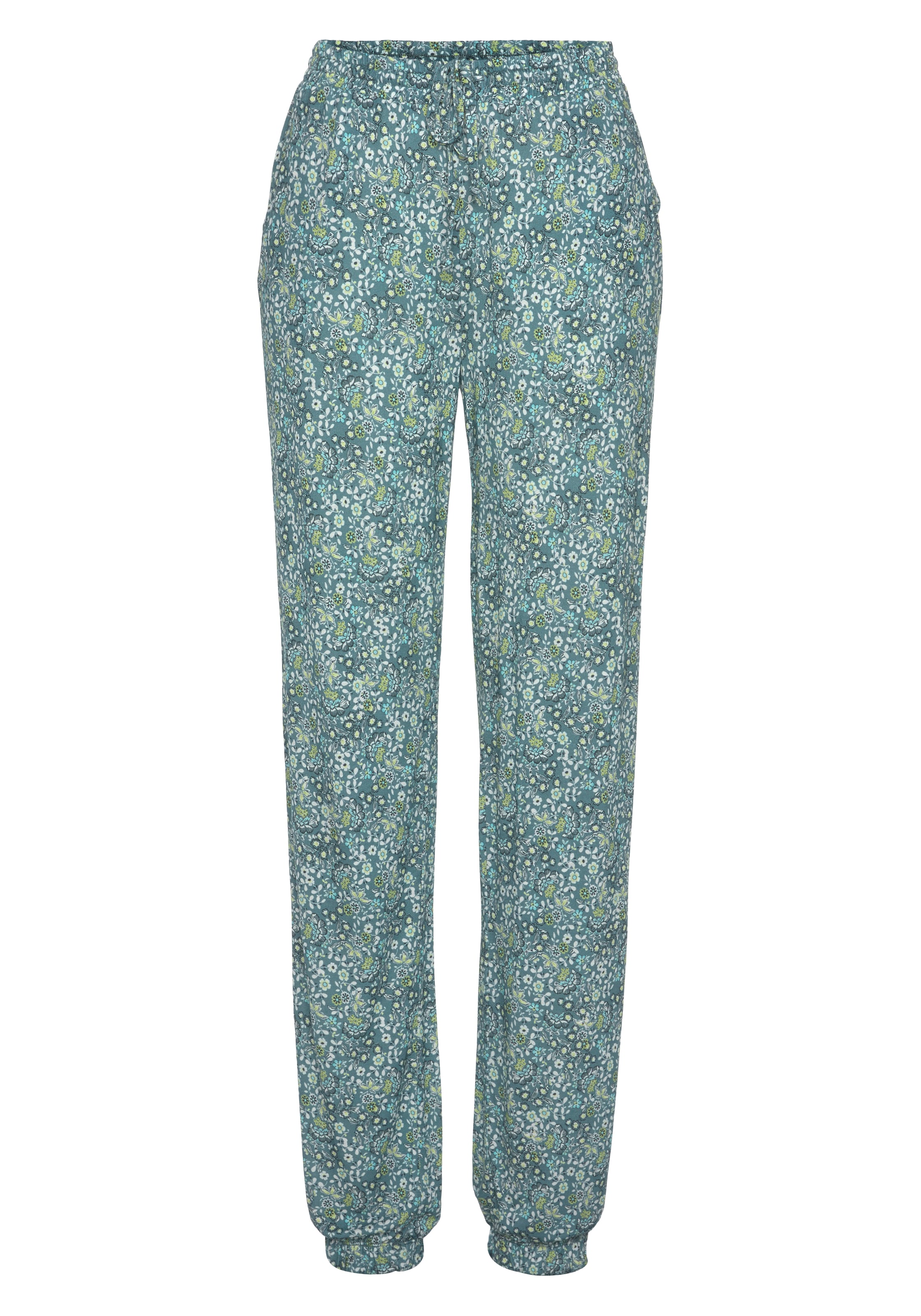 VIVANCE Zúžený strih Nohavice - Zelená: predná strana