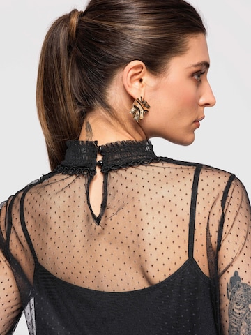 Ombre Blouse in Zwart