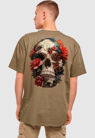 Forgotten Faces T-shirt 'Overgrown Skull' i grön