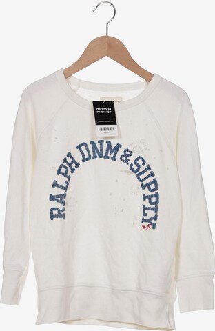 DENIM & SUPPLY Ralph Lauren Sweatshirt & Zip-Up Hoodie in S in White: front